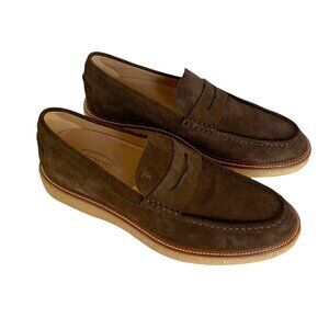 Tod's Italy Mocassino Progetto Para 16B Brown Suede Men's Loafer Shoe, UK 10